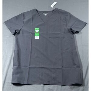 Scrubstar Unisex V-Neck Scrub Top‎ Pewter Gray Small WM03T921 Core Essentials